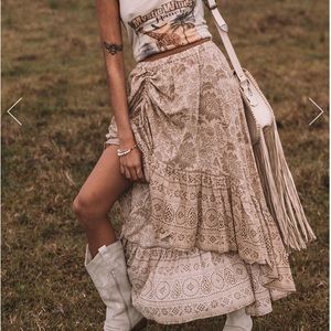 SPELL Frankie RUCHED MAXI SKIRT SIZE XXL